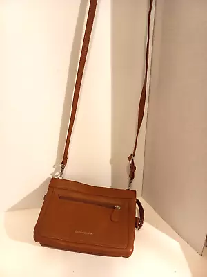 Giani Bernini Cross Body Handbag Brown Leather • $18.99