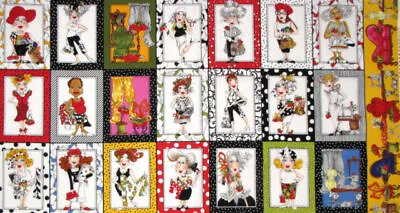 Loralie Designs Sewing Ladies Fabric Sew Fabulous Lady Scenes Cotton 24  Panel • $8.85