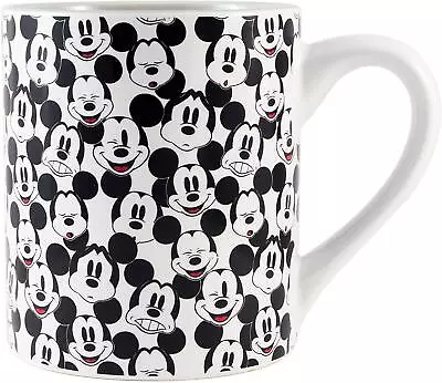 Disney Mickey Mouse Allover Faces Ceramic Mug | Holds 14 Ounces • $9.99