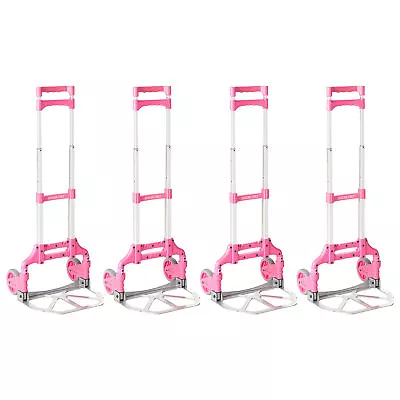 Magna Cart Personal 150 Lb. Capacity Folding Aluminum Hand Truck Pink (4 Pack) • $165.99