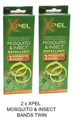 2 X 2 Pack Xpel Mosquito & Insect Repellent Bands Long Lasting - 4 Bands • £3.99