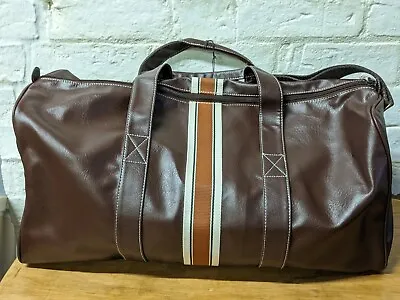 Aramis Leather Brown Holdall Weekend Travel Bag • £29.99