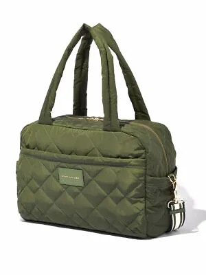 Marc Jacobs Quilted Nylon Medium Weekender Travel Bag Dark Green New ML2306591 • $114.95