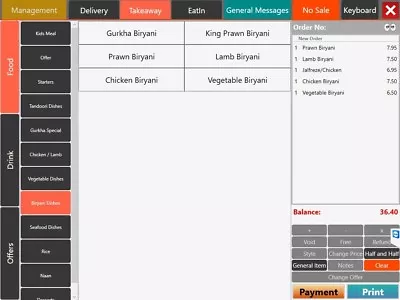 EPOS POS Restaurant Bar Coffee Shop  Takeaway Software  • £14.99