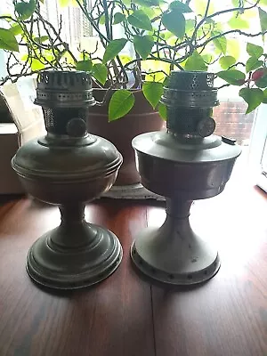  2 X Vintage Aladdin Model 12 Oil/ Paraffin Lamps • £25