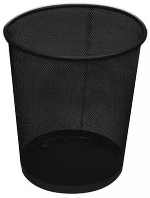 £4.99 • Buy Large Mesh Waste Paper Basket Office Metal Dustbin Rubbish Bins Trash