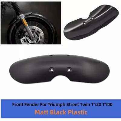 Plastic Motorcycle Front Fender For Triumph Street Twin T120 T100 Cup Matt Black • $14.29