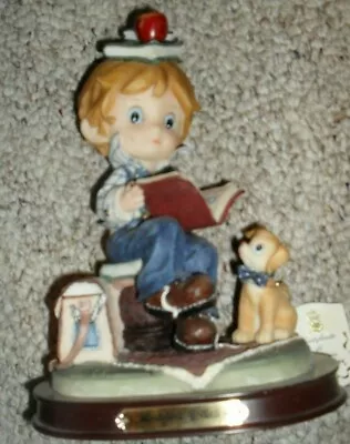 Montefiori Collection Italian Design Boy Books ABC Figurine Dog Collectible  • $25.23