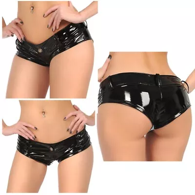 Women's Underpants Club Shorts Low Rise Hot Pants Front Button Panties Mooning • £24.72