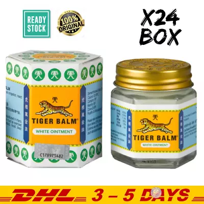 (24x 30g) Tiger Balm White Ointment - Headache Muscle Pain Relief & Massage DHL • $185