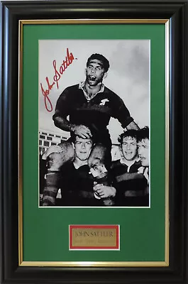$69.99 • Buy John Sattler South Sydney Rabbitohs Legend Signed Photo Framed Memorabilia