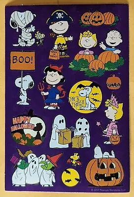 Charles M. Schulz Peanuts Characters Snoopy Halloween Sticker Sheet • $3.50