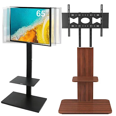 Tall TV Stand Swivel Mount With Component Shelf For 32'' To 65  Samsung Sony TV • £59.93