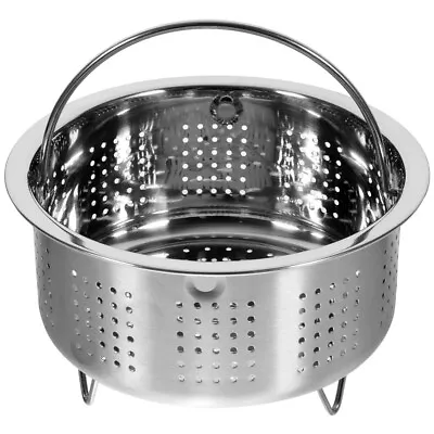  Rice Cooker Steamer Basket Stainless Steel Round Steaming Pot Insert With-QB • $11.11