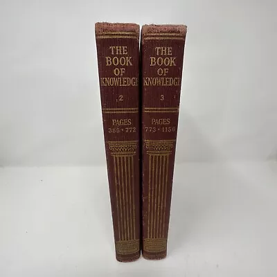 Book Of Knowledge Volumes 2 & 3 The Children's Encyclopedia 1942 Vintage • $15.76