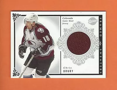 2002-03 Ud Vintage Chris Drury Game-used Jersey #fs-cd Colorado Avalanche • $11.99