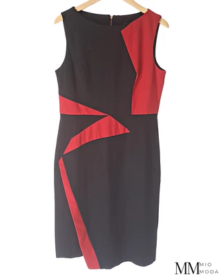 $37.95 • Buy CUE Sz 14 Black & Red Corporate Pencil Dress