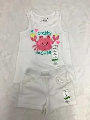Girls Outfit Jumping Beans Crabby Tank Top & Solid Shorts Toddler 24 Months • $14.95