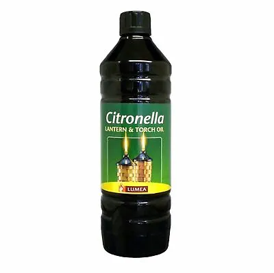 Citronella Oil 1l Torch Lamp Flare Lantern Barrettine Outdoor Garden Repellent • £8.44