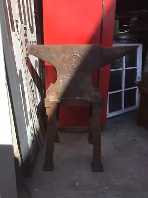 Rare Antique Vulcan Blacksmith Anvil Huge 250 Pound With Stand 27 Inches Long . • $2000