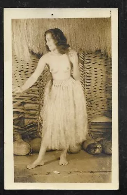 HAWAII Vintage 3.5  X 5.25  RPPC - TOPLESS HULA GIRL • $7.50