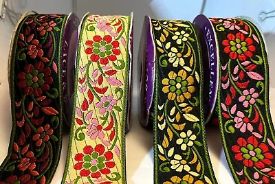 £2.99 • Buy Xlj) 1 Meter Embroidery  Ribbon Sewing Craft Trimming Haberdashery Embellishment