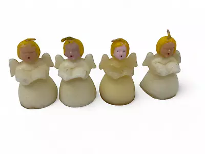 Lot Of 4 Vintage Gurley 3” Caroling Angel Candles Need Cleaning Restoration • $5