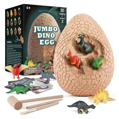 £17.83 • Buy Giant Dinosaur Egg Dig Kit Jumbo Dino Eggs Surprise Toy Dinosaur Excavation Kits