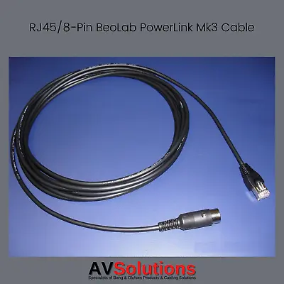 B&O | Speaker Cable RJ45/8-Pin PowerLink BeoLab For Bang & Olufsen (HQMk3) 10 M • £28.99