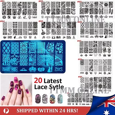 NEW Nail Art Stamp Template Image Polish Stamping Plate Manicure Stencil Design • $59.95