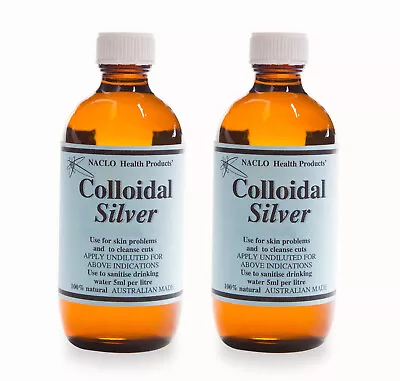 New Colloidal Silver 200ml 80PPM Ionic Best Silver Bacteriostatic 2 Pieces • $39