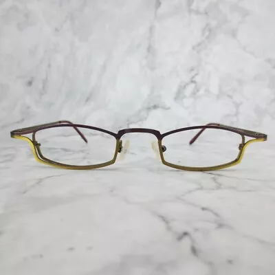 OGI MOD.2079 Eyeglasses Rectangle Red Gold Full Rim Frames 44-20-140 • $26.99