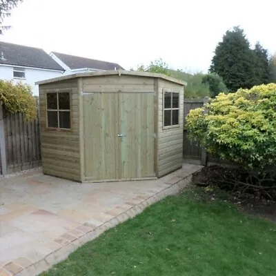 £1300 • Buy 8x8 Corner Shed Garden Room Tool Store Man Cave Eavy Duty Summerhouse T&g 14mm