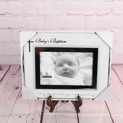 Malden Silver “BABY’S BAPTISM” 4x6 Picture Frame Christening • $19.93