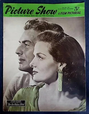 Jane Russell On Cover Picture Show Mag May 1952 - John Derek Great Vintage Ads • £5