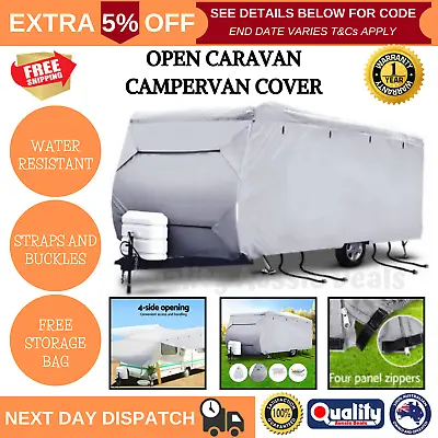 Caravan Cover Heavy Duty 18-20ft Camper Pop Top UV 4 Layer  Campervan Waterproof • $131.06