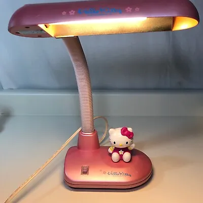 £40.93 • Buy Vintage Hello Kitty Pink Fluorescent Bulb Desk Lamp Sanrio Gooseneck 2000 Tested