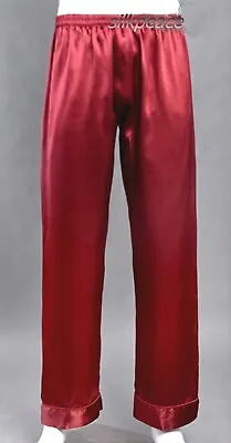 SILKPEACE 5 Day Delivery Men's Silk Satin Pajama Lounge Pants POCKET Sleepwear • $9.90