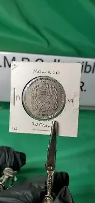 Monaco 1947 Brilliant Uncirculated 20 Francs • $7