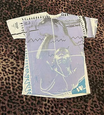 Vintage 90s Michael Jordan Magic Johnson T's Tee T Shirt All Over Print Small S • $166.67