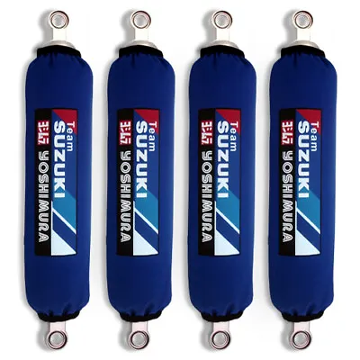 $34.02 • Buy Blue Suzuki Shock Covers Eiger 4x4 4WD Vinson Quadrunner 250 400 500 (Set 4)