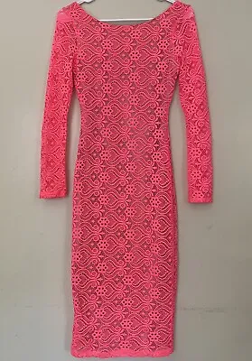 Va Va Voom Neon Coral Lace Dress Size S Org Price $49.9 Dis. 60% = $19.9 Now • $19.90