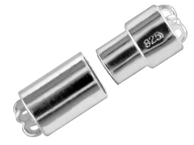 Sterling Silver Magnetic Clasp 5mm X 13mm Multi-row Barrel • £14.15