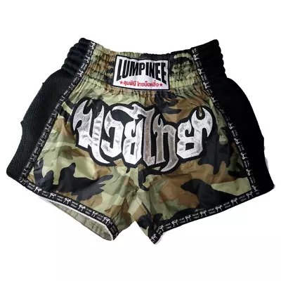LUMPINEE Shorts Men Women Thai Boxing Army Soldier Camouflage Kick Fight Trunks • $55.49