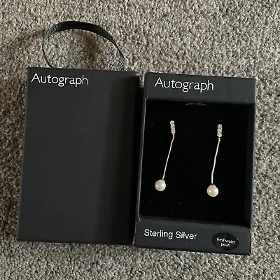 Marks And Spencer Autograpgh Sterling Silver Earrings New • £6