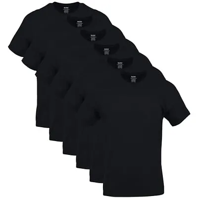 Men's Crew T-Shirts Multipack Style G1100 Black (6-Pack) 2X-Large • $32.77