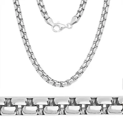 1mm 925 Sterling Silver Round Box Link Men Italian Chain Necklace • $16.59