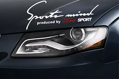 Sports Mind Produced By FORD Mustang Focus F150 Decal Sticker Emblem Logo WHITE • $42.14