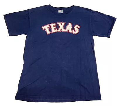 Ian Kinsler Texas Rangers Jersey Large T-Shirt Blue MLB Baseball Majestic • $19.99