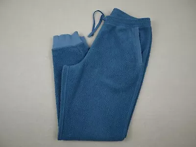 Patagonia Pants Men Large Blue Solid Shearling Fleece Joggers Drawstring Adult L • $49.99